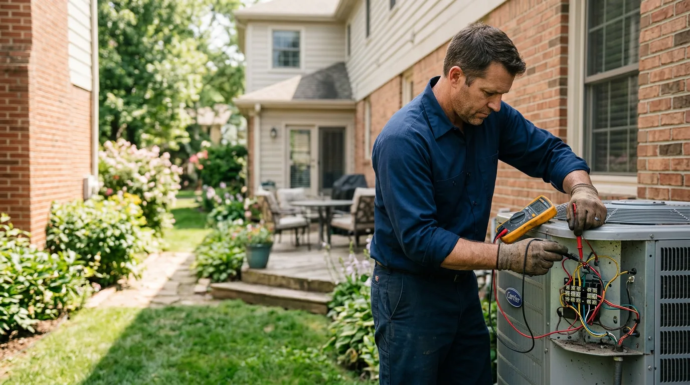 HVAC technician working near Brookville, KS